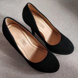 MARCOREPUBLIC Rome Memory Foam Cushion Women's Low Platform Heels Comfort Pumps